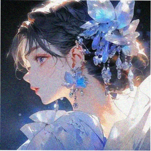 qq动漫头像男生雪原围巾冬日暖调样张